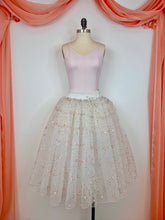 Ready-To-Wear Peasant-Style Over-Skirt White with Peach Flowers